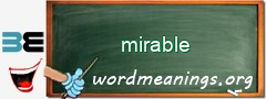 WordMeaning blackboard for mirable
